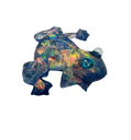 Blue Iridescent Resin Frog