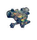 Blue Iridescent Resin Frog