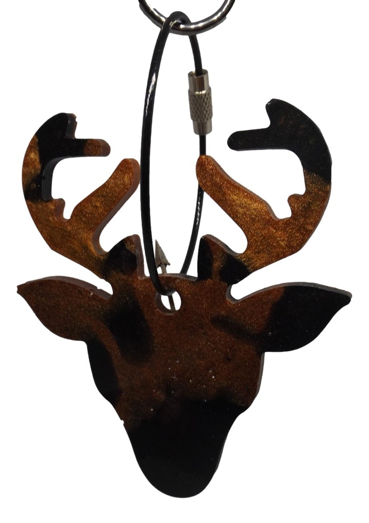 Brown Deer Head Keychain