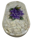 Stunning Cream Resin Trinket Tray with Gorgeous Flower & Butterfly