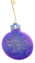 Purple  & Silver Ball Ornament