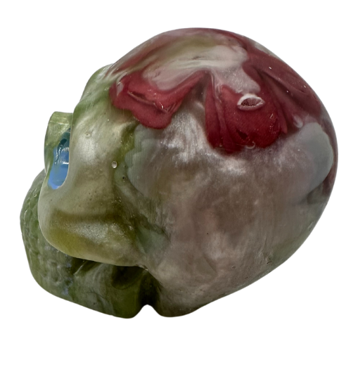 Muted Floral Resin Skull