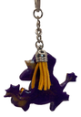 Purple & Gold Frog Resin Keychain