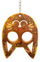 Gorgeous Gold Cat Face Safety Keychain