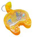 Brilliant Orange Cat Butt Shaker Keychain