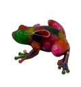 Colourful Pom Pom Resin Frog