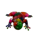 Colourful Pom Pom Resin Frog