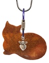 Big Blue Eyed Cat Keychain