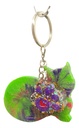 Multi-coloured Cat Keychain