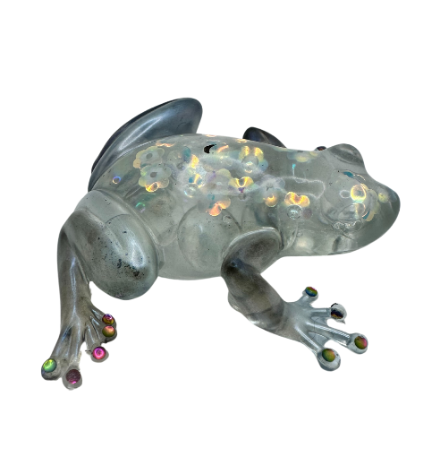 Iridescent Coloured Resin Frog