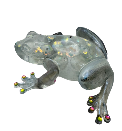 Iridescent Coloured Resin Frog
