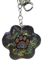 Brown Paw Print Keychain