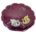 Red & Purple 2 Piece Shell Resin Trinket Dish
