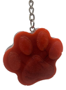 Red & Black Paw Shaker Keychain