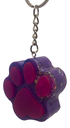 Purple Glitter Paw Shaker Keychain