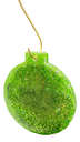 Green & Gold Merry Xmas Glitter Ball Ornament