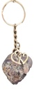Purple Clam Shell Heart Keychain