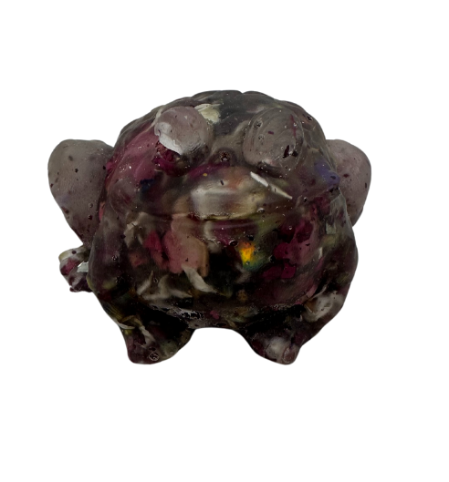 Rosebud Ribbeting Resin Toad