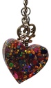 Party Confetti Heart Keychain