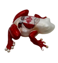 Oh Canada Red & White Resin Frog 
