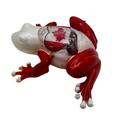 Oh Canada Red & White Resin Frog 