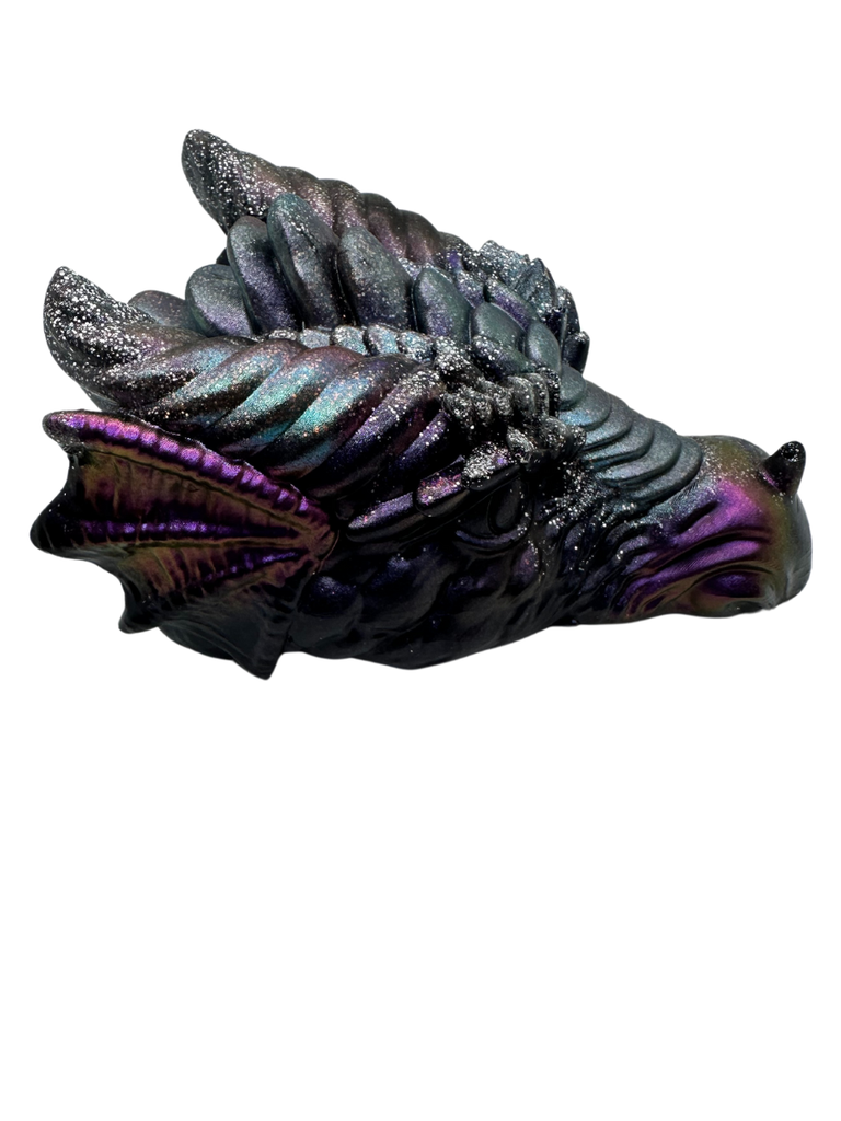 Glittering Glare Dragoness - Resin Dragon Head