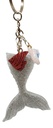 Sparkling Silver Glitter Mermaid Tail Key Chain - Medium