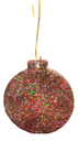 Multi-colour Glitter & Silver Peace Ball Ornament