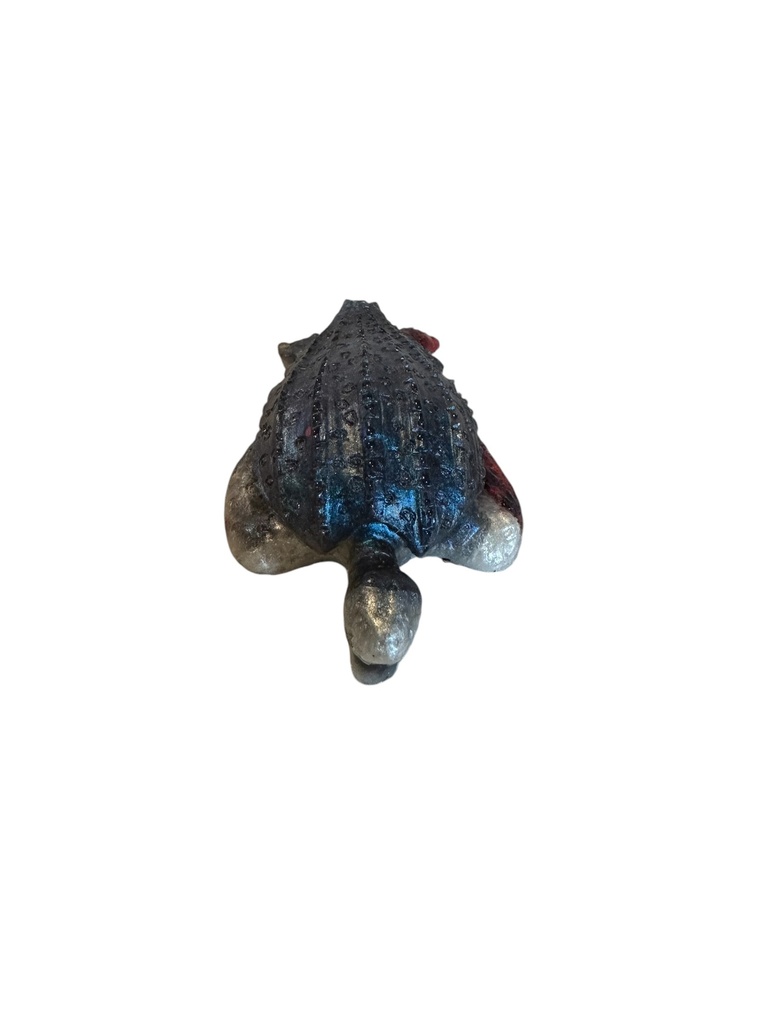 Tiny Blue Iridescent Resin Sea Turtle  