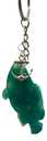 Green Glitter Fish Keychain