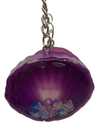 Just Purple Scallop Shell Shaker Keychain