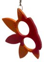Orange and Red  Self-defence Pot Leaf Keychain