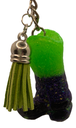 Lime & Purple Cowboy Boot Keychain