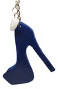 Elegant Navy Blue High Heel Pump Key Chain