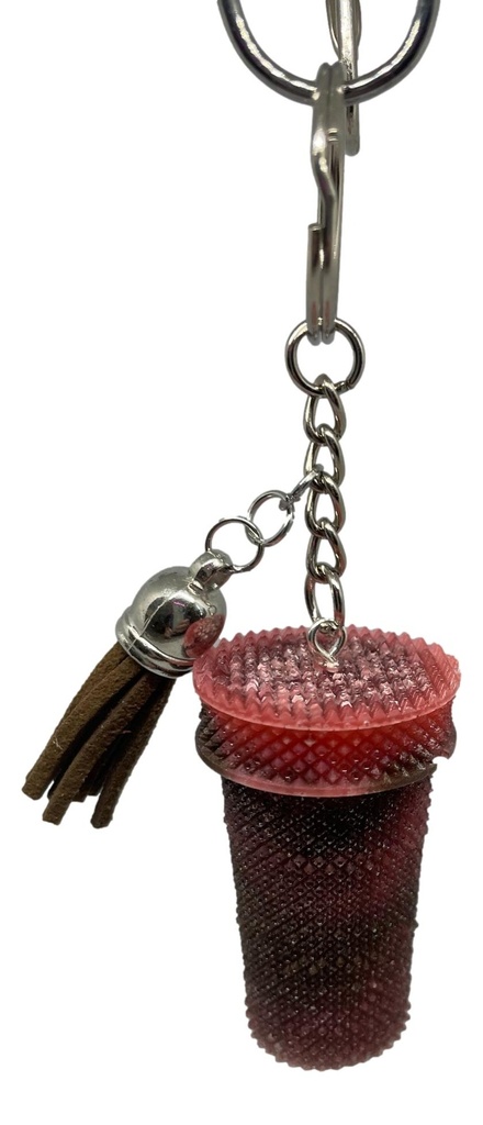 Rose 3D Coffee Cup Keychain