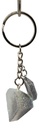 Two-tone Cut Diamond Shape Keychain