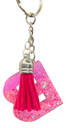 Sweet and Gorgeous Pink Glitter Initial Keychain