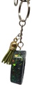 Green & Bronze Letter "O" Alphabet Key Chain