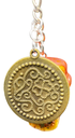 Gold Hat-wearing Steampunk Skull Keychain