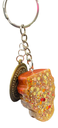 Gold Hat-wearing Steampunk Skull Keychain