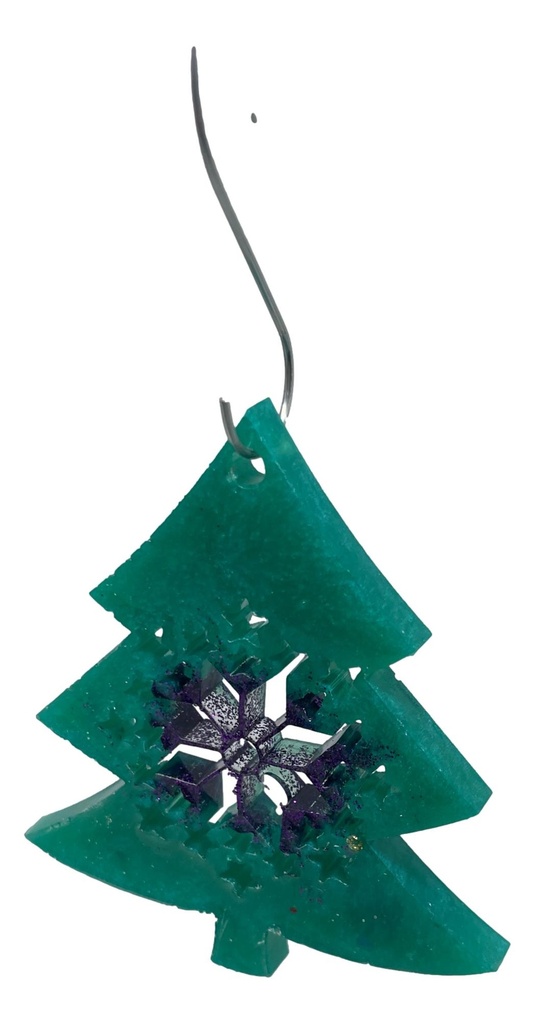 Green & Purple Tree Ornament