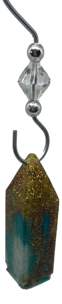 Gold & Teal Christmas Buoy Tree Ornament