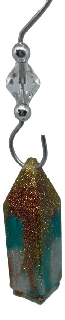Gold & Teal Christmas Buoy Tree Ornament