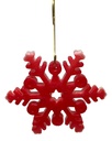 White & Red Snowflake Tree Ornament