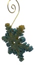 Snowflake Tree Ornament Teal & Gold