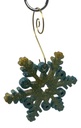 Snowflake Tree Ornament Teal & Gold