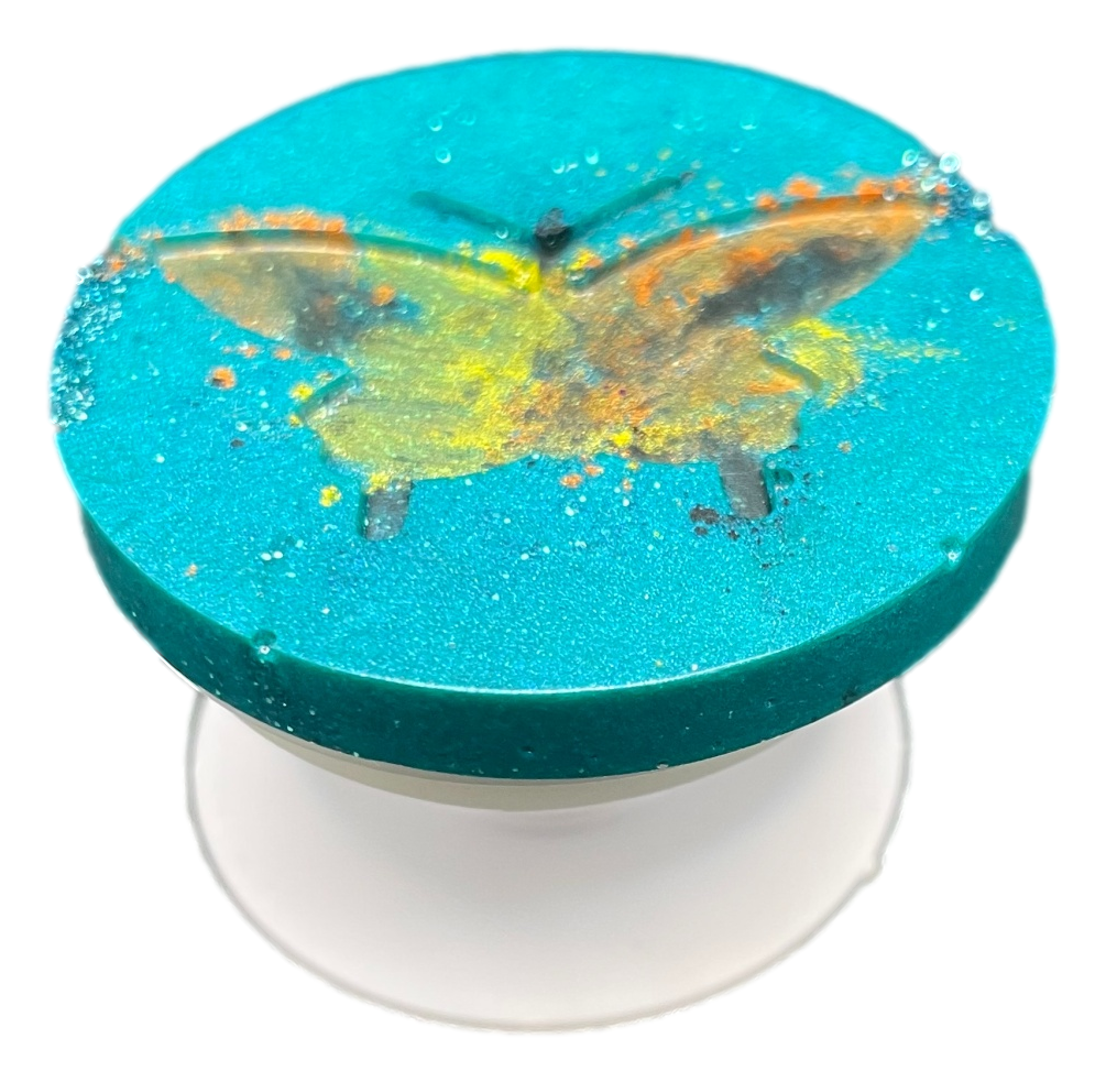 Turquoise Butterfly Phone Socket