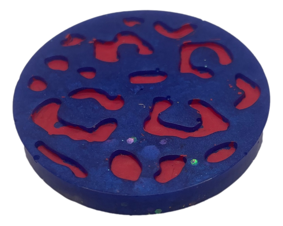 Red & Blue Animal Print Phone Support