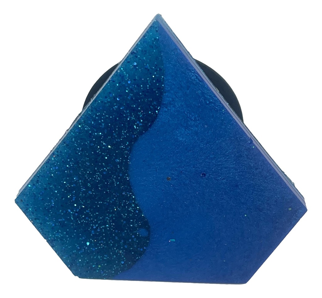 Two-tone Blue Geometric Phone Grip