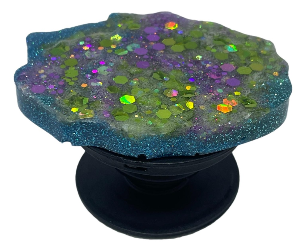 Multi-glitter Geode Phone Grip